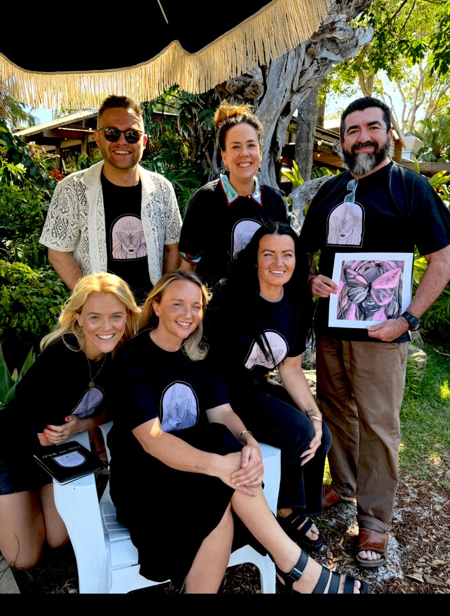 Find My Wild team members together under the trees in Byron Bay