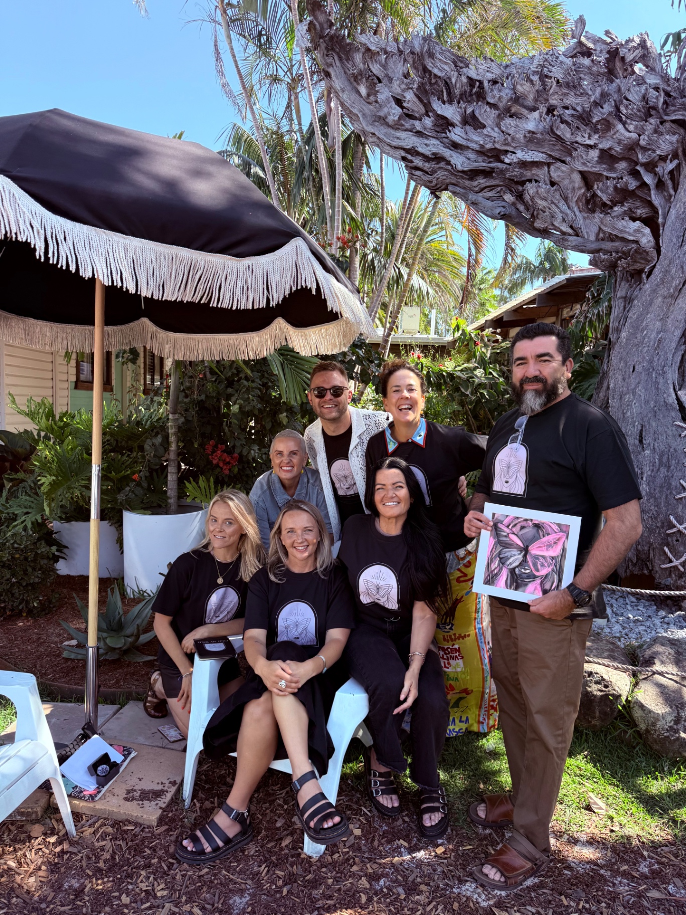 The Find My Wild team gathered in a Byron Bay garden