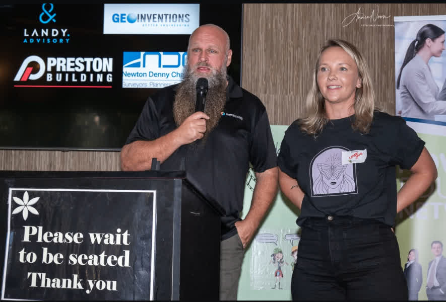 Lauren Jane being introduced at a Tweed Chamber of Commerce event